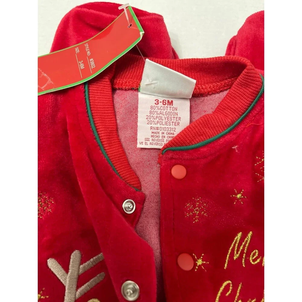 Merry Christmas by Just Love Footies Size 3-6 M New With Tag
